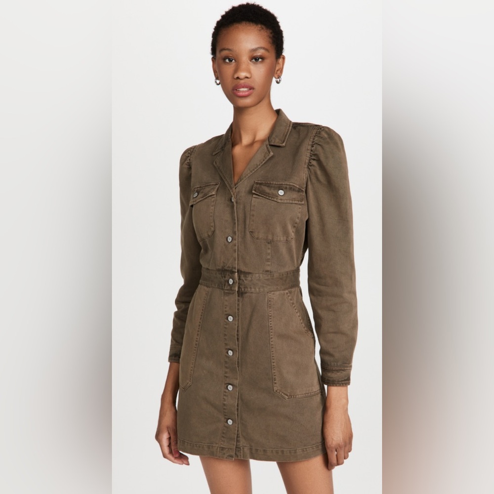 Rails Lisette Dress, moss green, size medium.